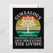 Genealogie verwirrt die Toten, die das Leben irrit Postkarte (Vorne/Hinten)