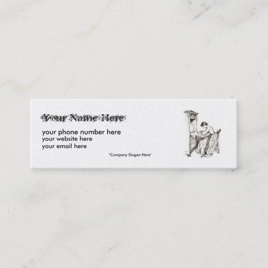 Genealogie-Visitenkarte,… Mini Visitenkarte (Vorderseite)