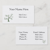 Genealogie-Visitenkarte-Schablone Visitenkarte (Vorne/Hinten)