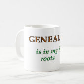 Genealogie-Wurzeln Kaffeetasse (Vorderseite Links)