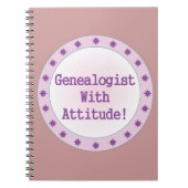 Genealogin mit Attitude-Notebook Notizblock (Vorderseite)