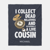 Genealogin sammelt tote Verwandte Familiengeschich Fleecedecke (Vorderseite)