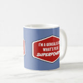Genealogin Superpower Custom Blue Tasse (VorderseiteRechts)