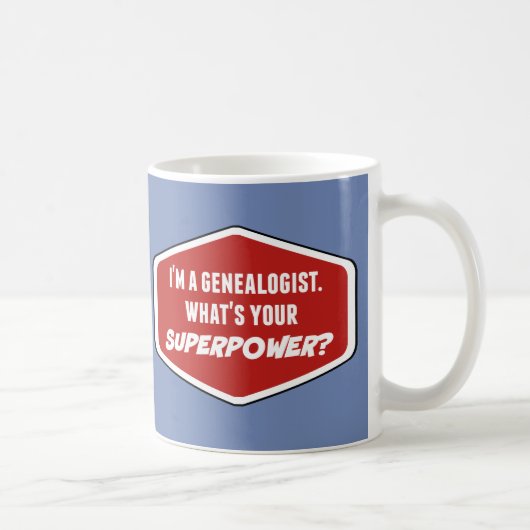 Genealogin Superpower Custom Blue Tasse (Rechts)