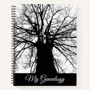 Genealogische Familienbaum Spiral Notebook Notizblock