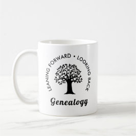 Genealogische Familienfamilie Herkunft Black Print Kaffeetasse