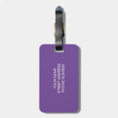 Genealogische Gepäckmarken (Lila) Gepäckanhänger (Rückseite vertikal)