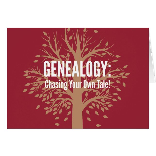 Genealogische Notecards (rot) (Vorderseite (Horizontal))