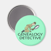 Genealogische Privatdetektiv Magnet (Vorderseite/Rückseite)