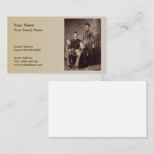 Genealogische Visitenkarte (Vorne/Hinten)