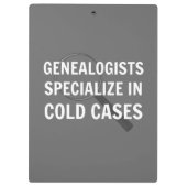 Genealogische Zwischenablage (grau) Klemmbrett (Rückseite)