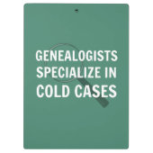 Genealogische Zwischenablage (grün) Klemmbrett (Rückseite)