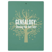 Genealogische Zwischenablage Klemmbrett (Rückseite)
