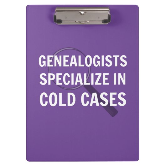 Genealogische Zwischenablage (Lila) Klemmbrett (Vorderseite)