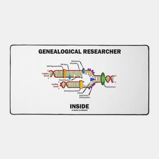 Genealogischer Forscher in der DNA-Replikation Schreibtischunterlage (Vorderseite)