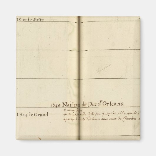 Genealogischer Tisch, Frankreich Magnet (Vorne)