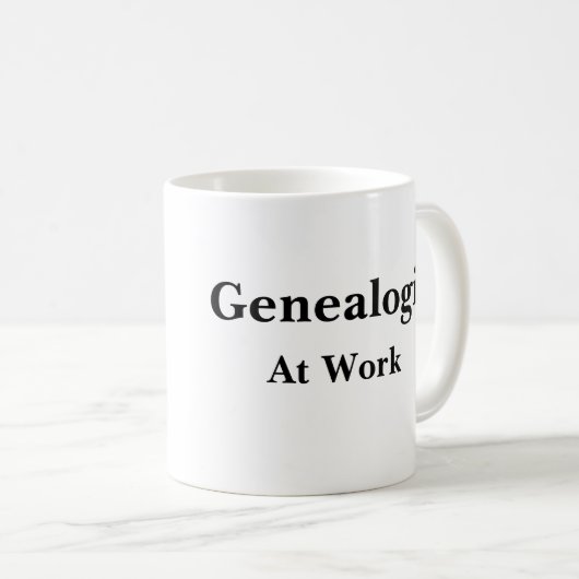 Genealogist an der Arbeits-Tasse Kaffeetasse (VorderseiteRechts)