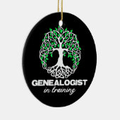 Genealogist in der Ausbildung Funny Genealogie Tre Keramik Ornament (Rechts)