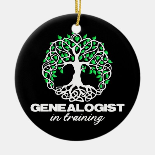 Genealogist in der Ausbildung Funny Genealogie Tre Keramik Ornament (Vorne)
