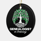 Genealogist in der Ausbildung Funny Genealogie Tre Keramik Ornament (Links)