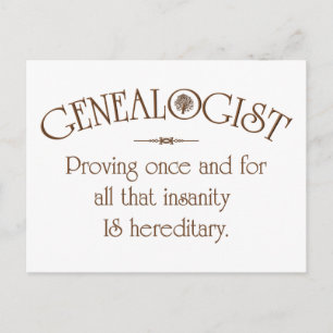GENEALOGIST. POSTKARTE