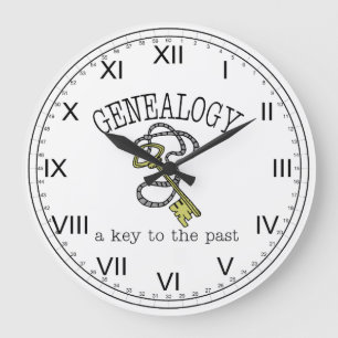 Genealogy a Key to the Past Große Wanduhr