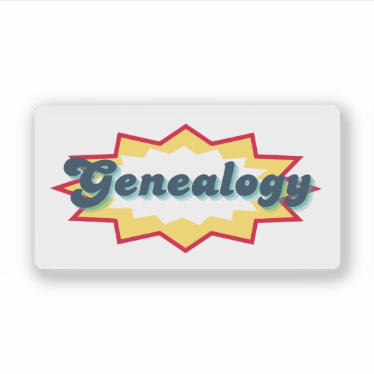 Genealogy, comic book pop design aufkleber (Vorderseite)