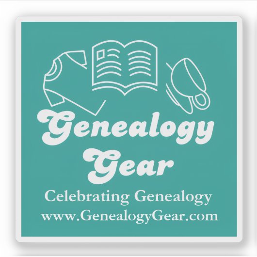 Genealogy Gear Logo Aufkleber (Vorderseite)