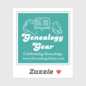 Genealogy Gear Logo Aufkleber (Blatt)