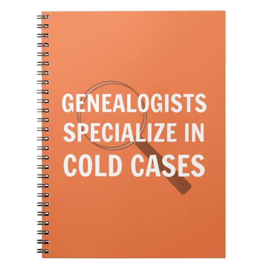 Genealogy Spiral Bound Notebook (Orange) Notizblock (Vorderseite)
