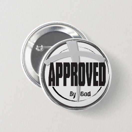 Genehmigt durch GOTT-Knopf Button (Vorne & Hinten)