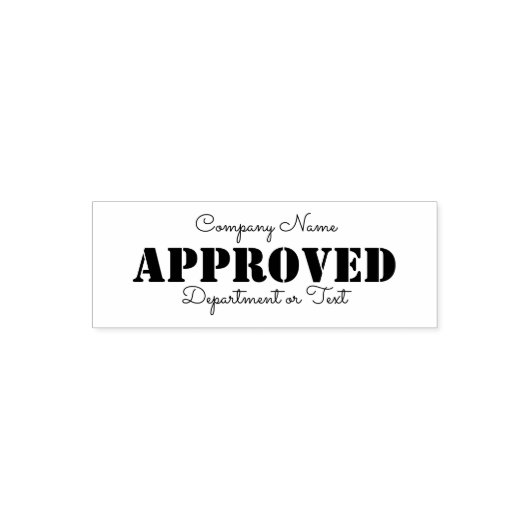 Genehmigt nach Firmenname Permastempel (Design)