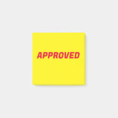GENEHMIGT POST-IT KLEBEZETTEL (Vorderseite)
