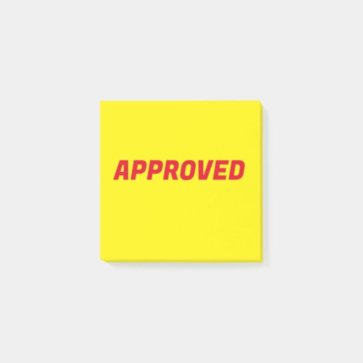 GENEHMIGT POST-IT KLEBEZETTEL (Vorderseite)