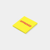 GENEHMIGT POST-IT KLEBEZETTEL (angewinkelt)