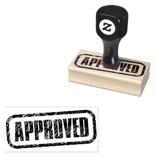 GENEHMIGTE Briefmarke Gummistempel (Stempel)
