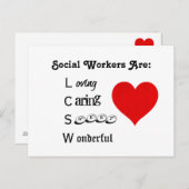 Genehmigte klinische Sozialarbeiter-Anerkennung Postkarte (Vorne/Hinten)