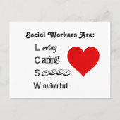 Genehmigte klinische Sozialarbeiter-Anerkennung Postkarte (Vorderseite)