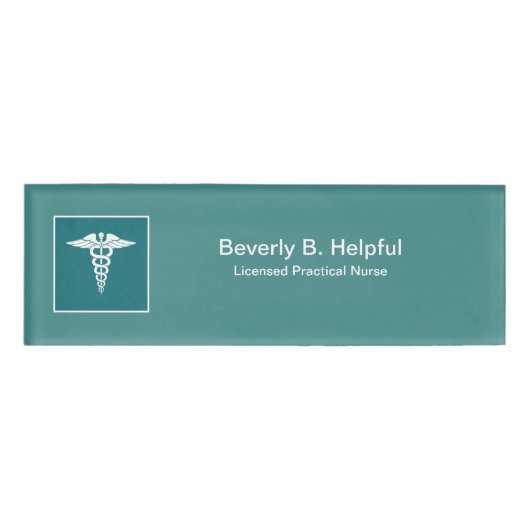 Genehmigte praktische Krankenschwester medizinisch Namenschild (Vorderseite)