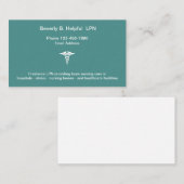 Genehmigte praktische Krankenschwester medizinisch Visitenkarte (Vorne/Hinten)