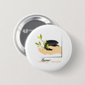 Genehmigter Massage-Therapeut Button (Vorne & Hinten)