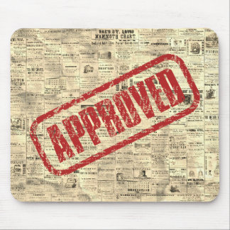 Genehmigter Vintage-Stempel-Mauspad Mousepad
