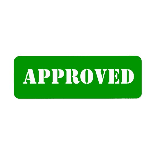 GENEHMIGTES Etikett (Vorne)