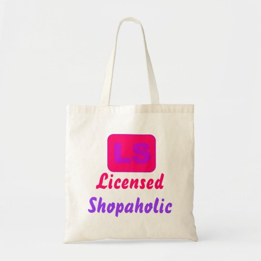 Genehmigtes Shopaholic Tragetasche (Vorne)