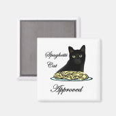 Genehmigung der Spaghetti-Katze Magnet (Vorderseite/Rückseite)