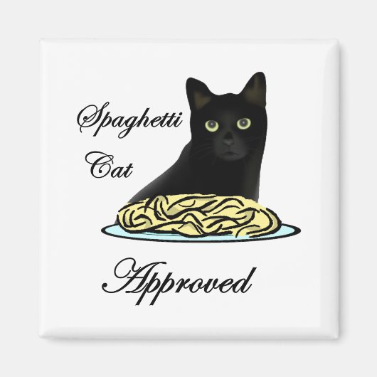 Genehmigung der Spaghetti-Katze Magnet (Vorne)