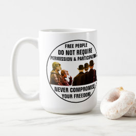 Genehmigung und Teilnahme Kaffeetasse