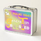 GeneraCion GeneraTion gesegnete Esp & Eng© Lunch B Metall Brotdose (Rückseite)