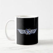 General Air Pilot Chrome like Star Wings Black Kaffeetasse (Links)