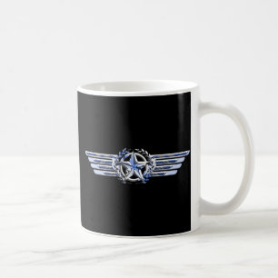 General Air Pilot Chrome like Star Wings Black Kaffeetasse